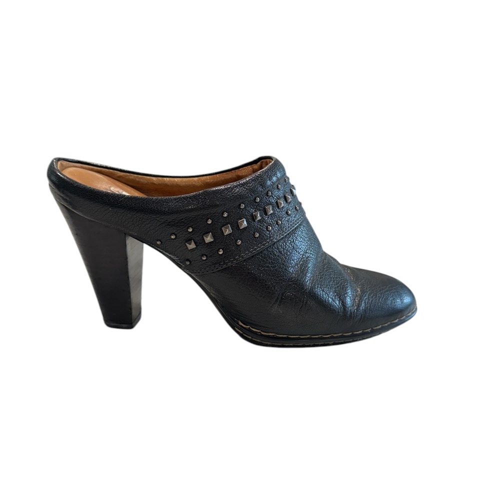 SOFFT Women’s Soleil Black Leather‎ Mules Slide On Heels Size 8.5M